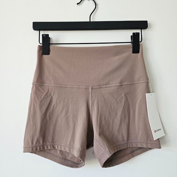 NWT LULULEMON TPTC Taupe Brown Buttery Soft Align High Rise 4" Shorts 8 - Picture 1 of 10